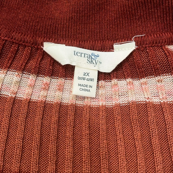 Terra & Sky Polo Sweater Dress/ 2X - Picture 6 of 15